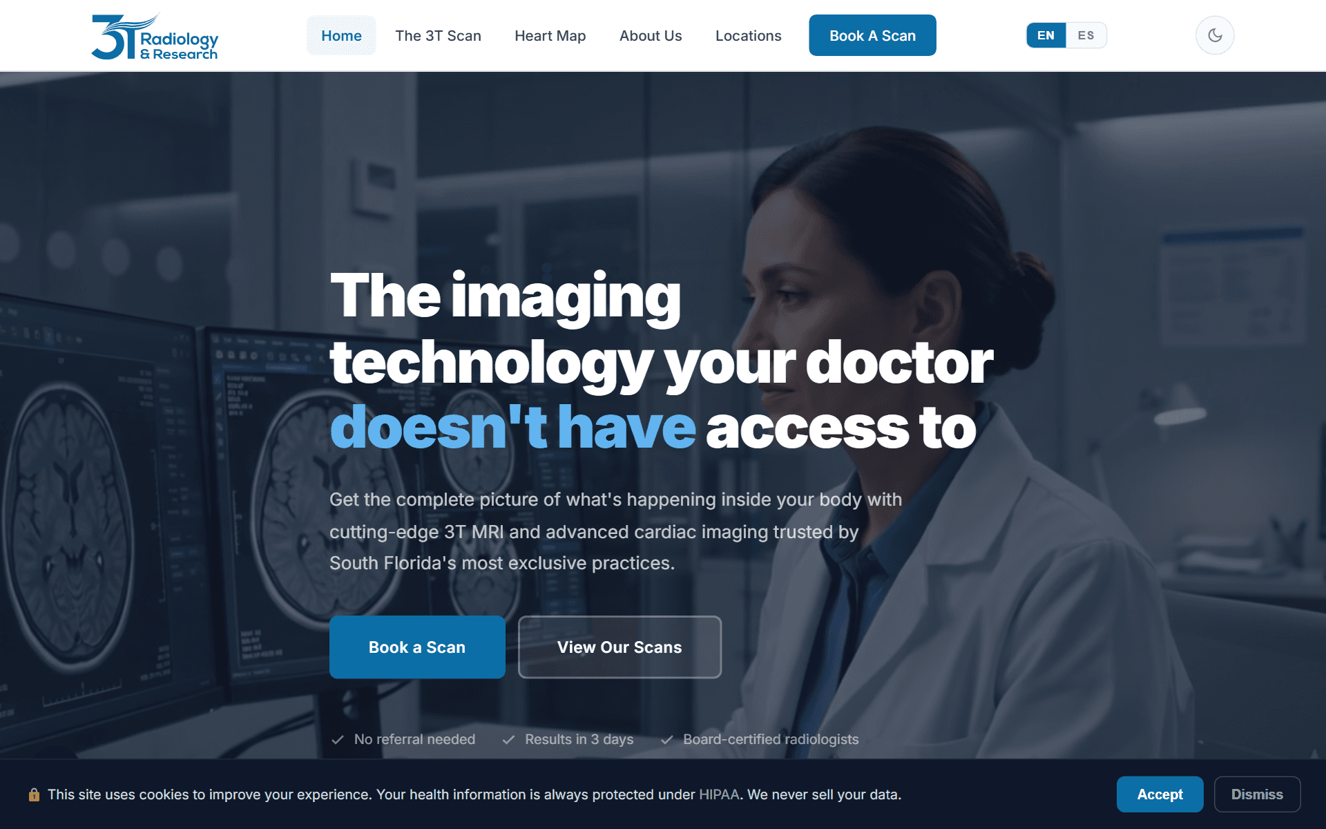 3T Radiology website by Full Circle