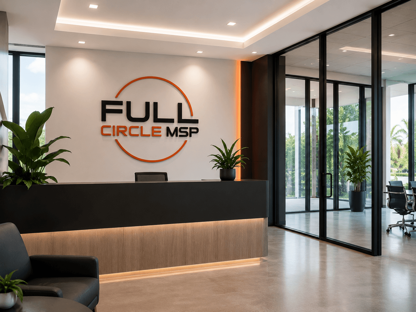 Full Circle MSP reception and office in Davie, Florida