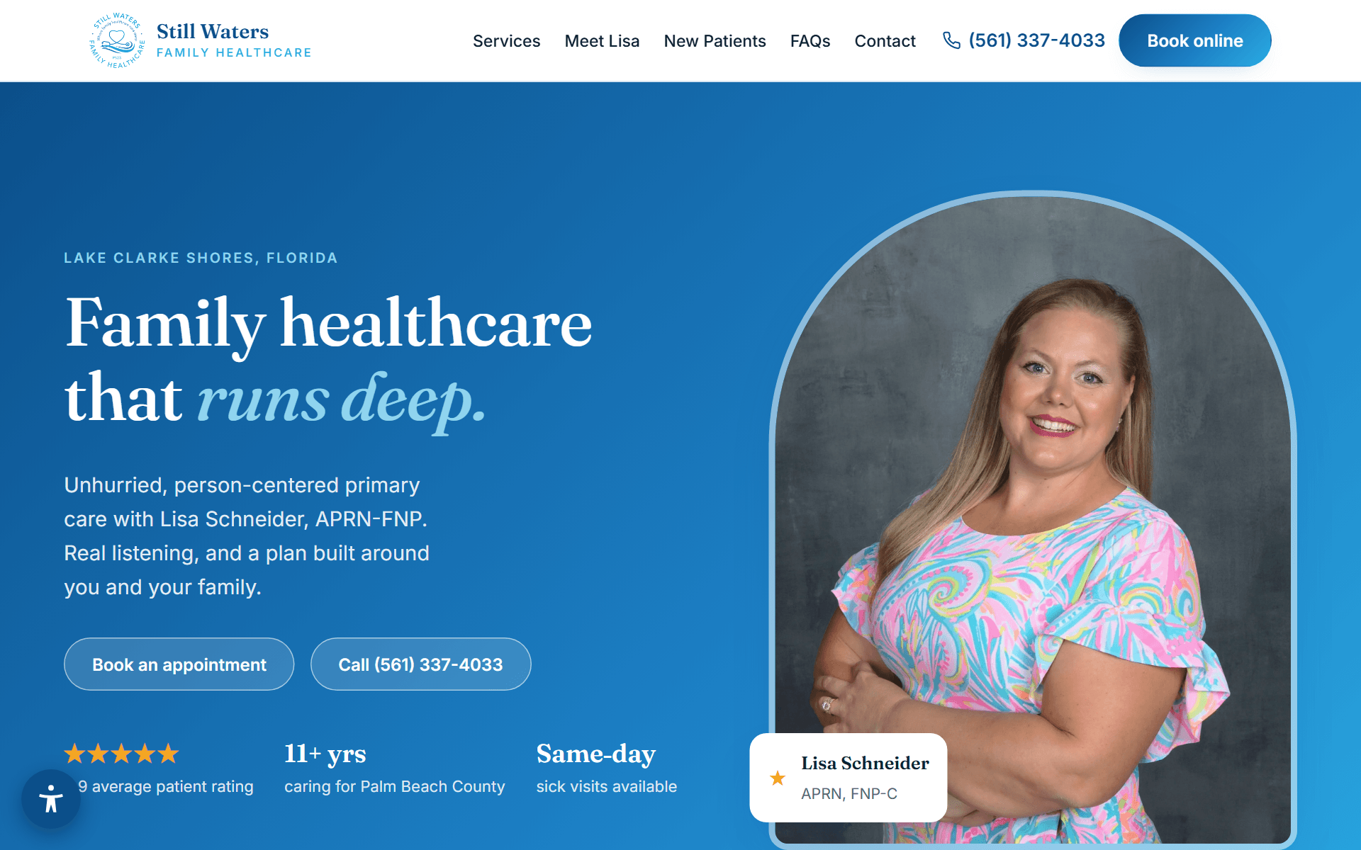 Still Waters Family Healthcare website by Full Circle